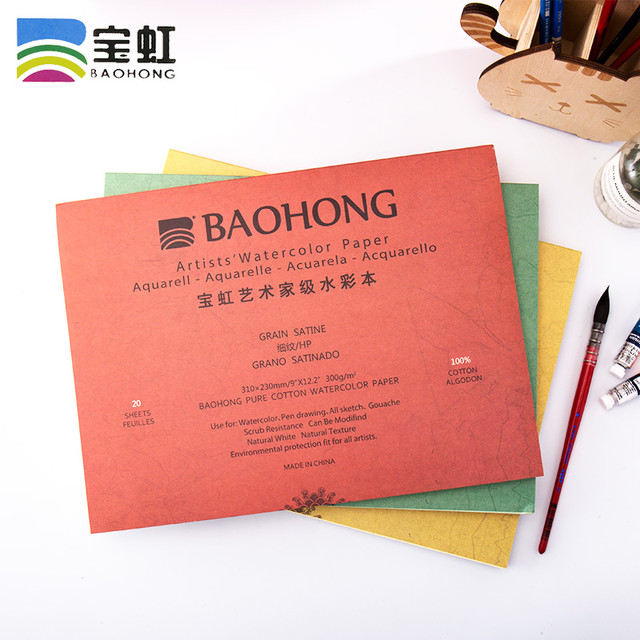 Baohong Artist Watercolor Paper 300g/m2 Professional Cotton Transfer Water  Color Portable Travel Sketchbook Drawing Art Supplies - AliExpress